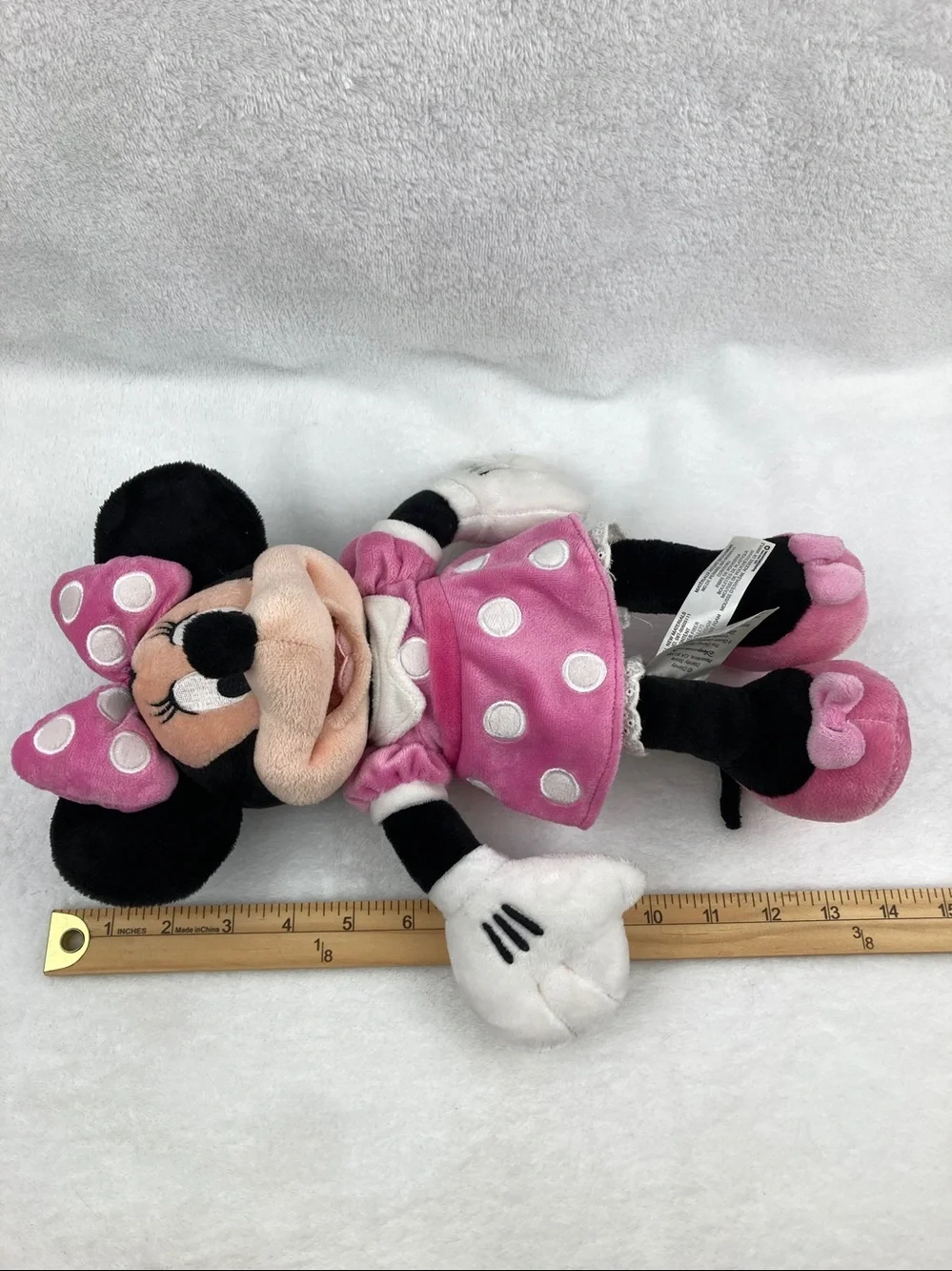 Disney Store Authentic Minnie Mouse Plush Stuffed Animal Toy 14” Pink